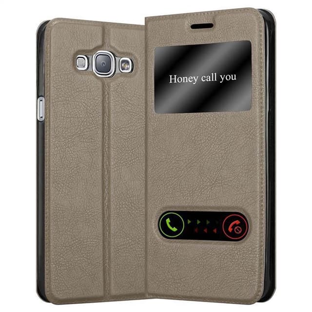 Samsung Galaxy A8 2015 Plånboksfodral Skal (Brun)