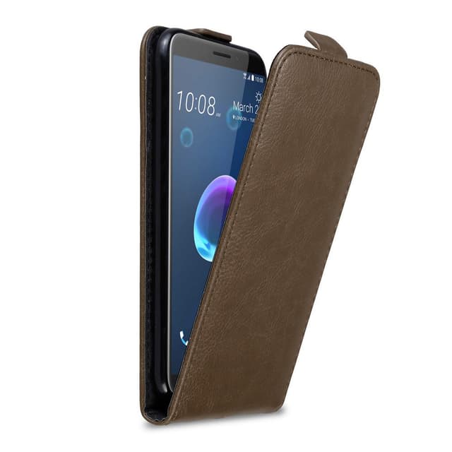 HTC Desire 12 Pungetui Flip Cover (Brun)