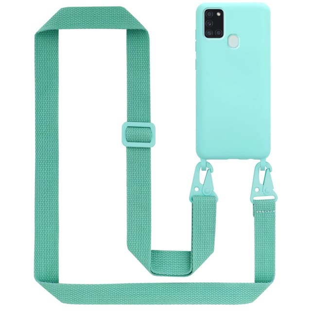 Samsung Galaxy A21s Etui Cover Kæde (Turkis)
