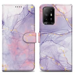 Oppo A94 5G Suojakuori Lompakkokotelo (Violetti)