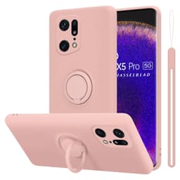 Deksel Oppo FIND X5 PRO Ring Case (rosa)