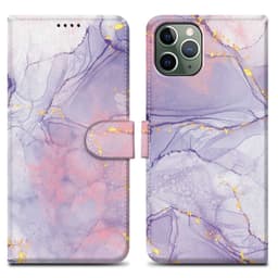 iPhone 11 PRO MAX Suojakuori Lompakkokotelo (Violetti)