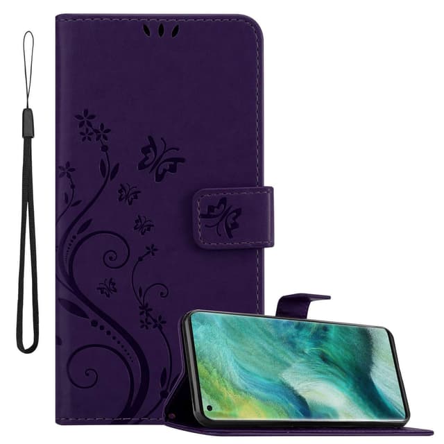 Oppo FIND X2 Suojakuori Lompakkokotelo (Violetti)