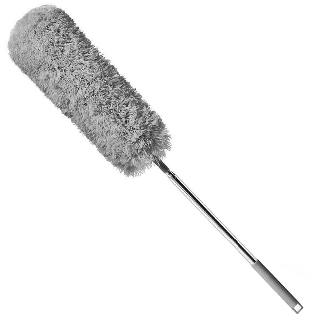Dammvippa av mikrofiberfjäder med teleskophandtag