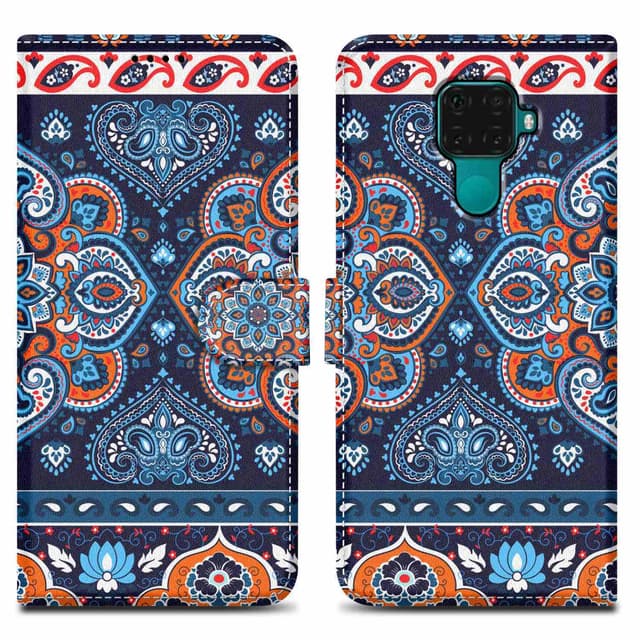 Huawei MATE 30 LITE Plånboksfodral Skal (Blå)
