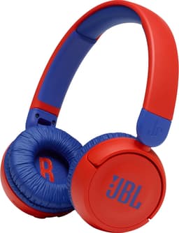 JBL Jr. 310BT trådlösa on-ear hörlurar (röd/blå)