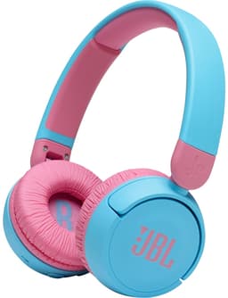 JBL Jr. 310BT trådlösa on-ear hörlurar (blå/rosa)