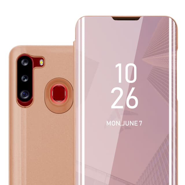 Samsung Galaxy A21 Pungetui Cover Case (Lyserød)