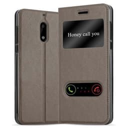 Lompakkokotelo Nokia 6 2017 Case (Ruskea)