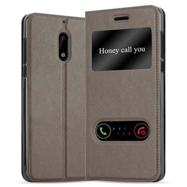 Lompakkokotelo Nokia 6 2017 Case (Ruskea)