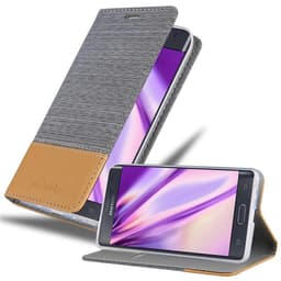 Samsung Galaxy NOTE EDGE Plånboksfodral Skal (Grå)