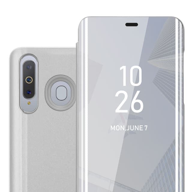 Samsung Galaxy A8s lommebokdeksel etui (sølv)