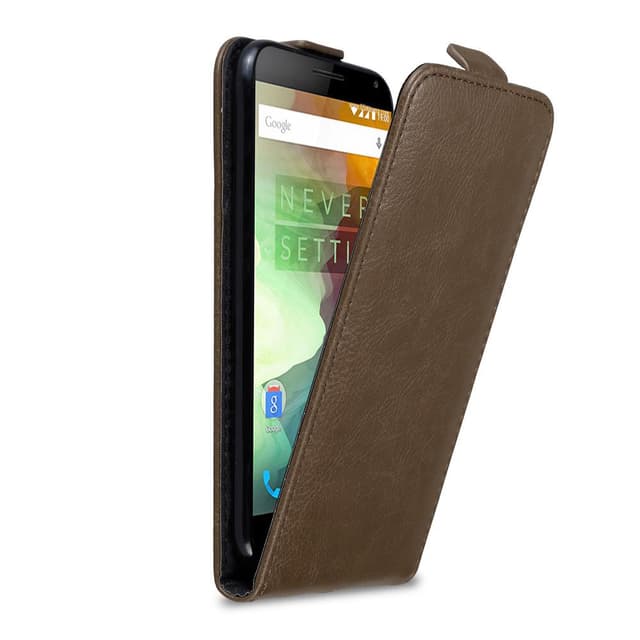 OnePlus 2 deksel flip cover (brun)