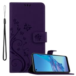 Oppo A53s Suojakuori Lompakkokotelo (Violetti)