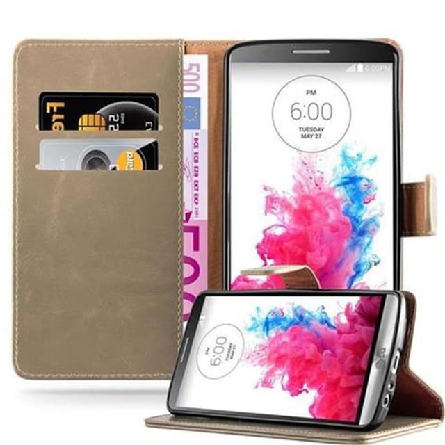 LG G3 Plånboksfodral Skal (Brun)