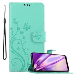 Nokia 5.4 lommebokdeksel Blomster deksel (turkis)