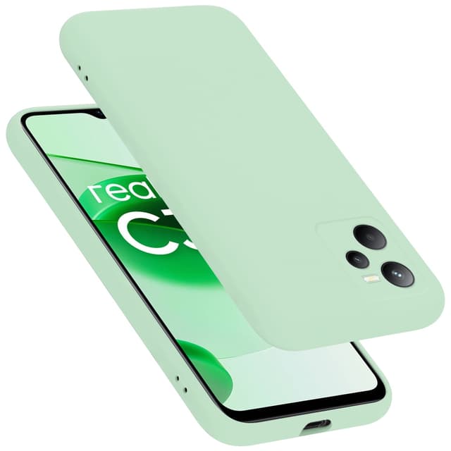 Realme C35 / Narzo 50A PRIME silikondeksel case (grønn)