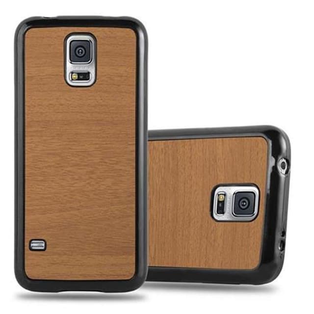 Samsung Galaxy S5 / S5 NEO Suojakuori Kotelo (Ruskea)
