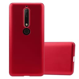 Nokia 6.1 Suojakuori Suojakotelo Case (Punainen)
