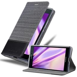 Huawei ASCEND P7 Plånboksfodral Skal (Grå)