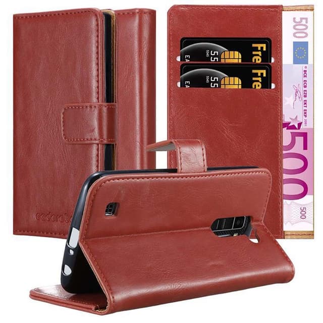 LG K10 2016 lommebokdeksel etui (rød)
