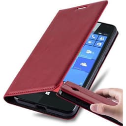 Nokia Lumia 650 Suojakuori Lompakkokotelo (Punainen)