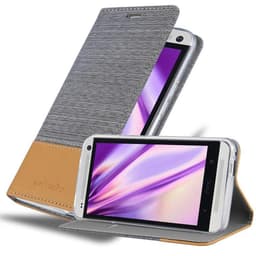 HTC ONE M7 lommebokdeksel etui (grå)