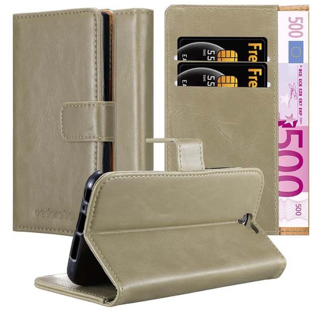 HTC ONE A9 lommebokdeksel etui (brun)