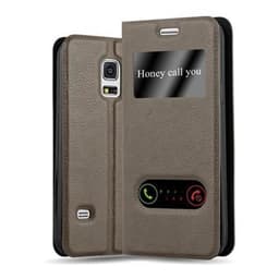 Lompakkokotelo Samsung Galaxy S5 / S5 NEO Case (Ruskea)