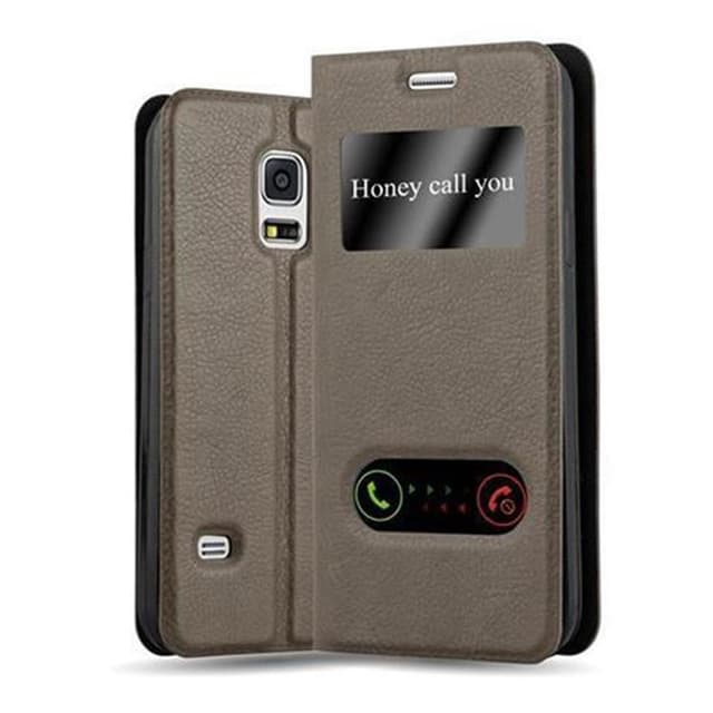 Lompakkokotelo Samsung Galaxy S5 / S5 NEO Case (Ruskea)