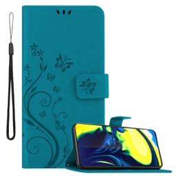 Samsung Galaxy A80 / A90 4G Pungetui Cover Case (Blå)
