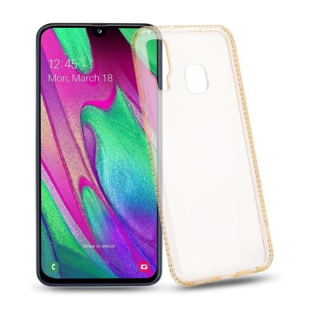 Samsung Galaxy A40 Skal Fodral Case (Guld)
