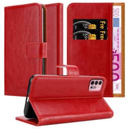 Motorola MOTO G10 / G30 lommebokdeksel etui (rød)