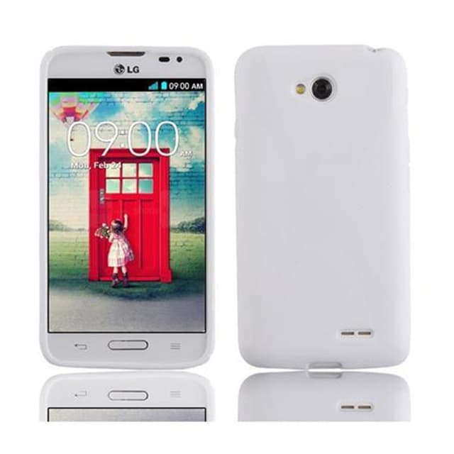 LG L70 (1. SIM) Skal Fodral Case (Vit)