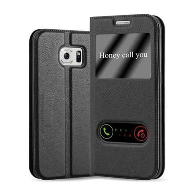 Samsung Galaxy S6 EDGE Plånboksfodral Skal (Svart)