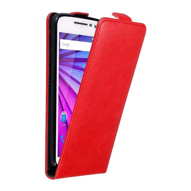 Motorola MOTO G3 Suojakuori Lompakkokotelo (Punainen)