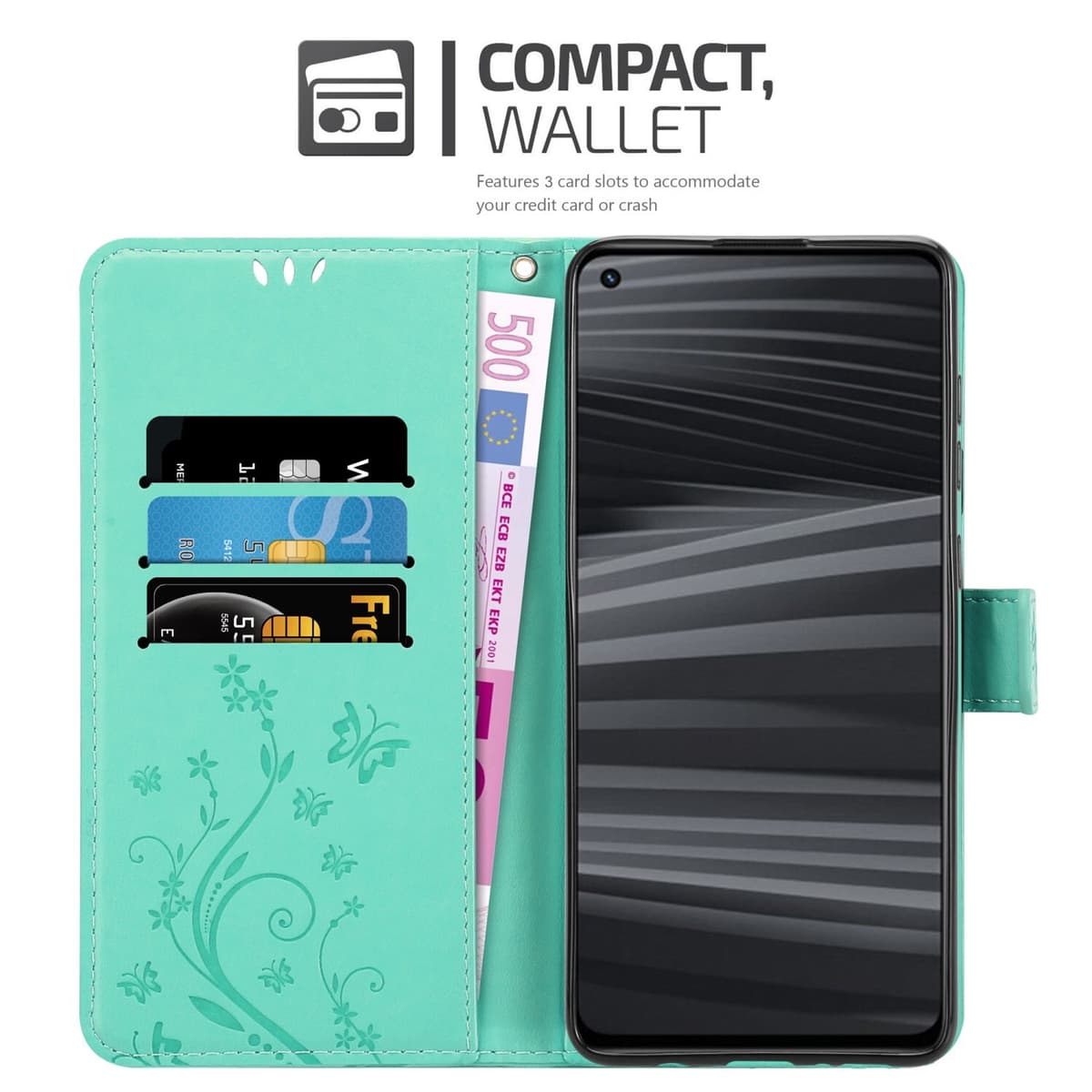 Cadorabo Custodia compatibile con Realme GT Master in CANDY PASTELLO VERDE - Coperchio protettivo in silicone TPU flessibile