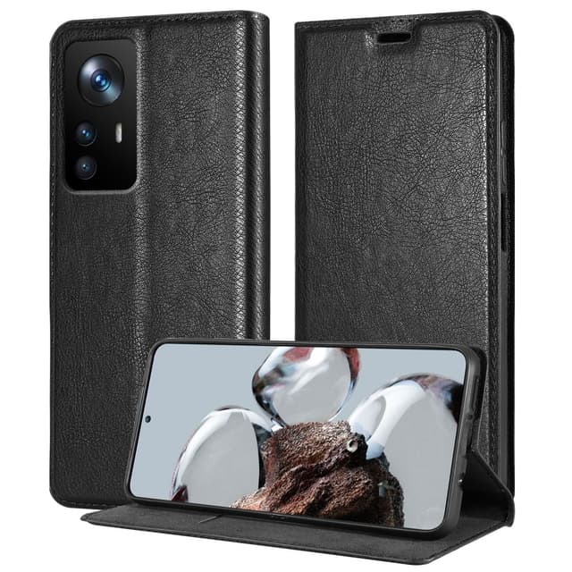 Xiaomi 12T / 12T PRO lommebokdeksel case (svart)