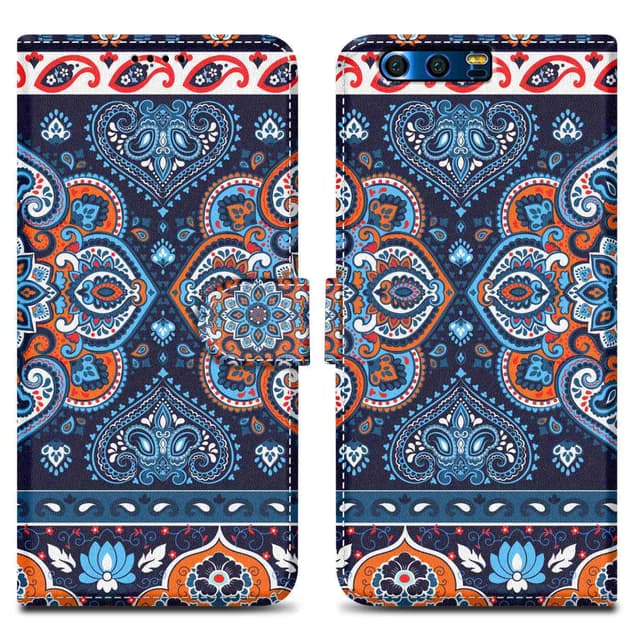Honor 9 Suojakuori Lompakkokotelo (Sininen)