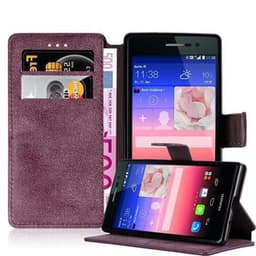 Huawei ASCEND P7 Suojakuori Lompakkokotelo (Punainen)