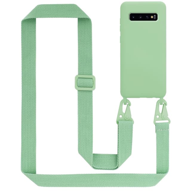 Samsung Galaxy S10 4G Skal Fodral Kedja (Grön)