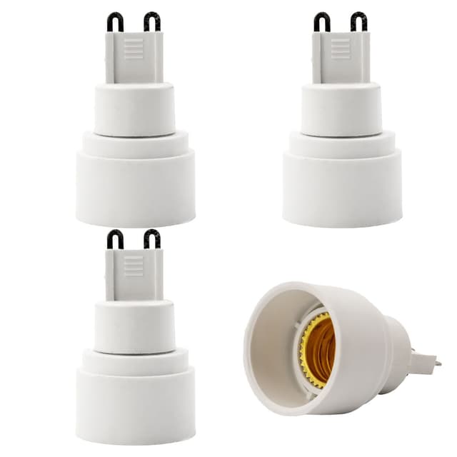 Lampeadapter for omformatering av 4x sett (E40 til E27)