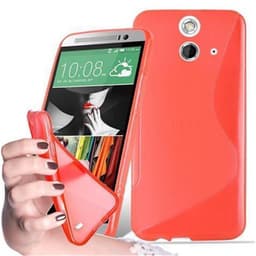 HTC ONE E8 Skal Fodral Case (Röd)