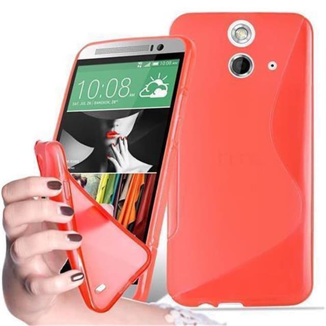 HTC ONE E8 Skal Fodral Case (Röd)