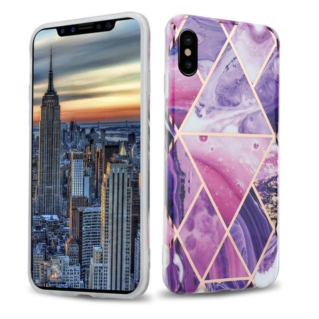 iPhone X / XS Suojakuori Lompakkokotelo (Violetti)