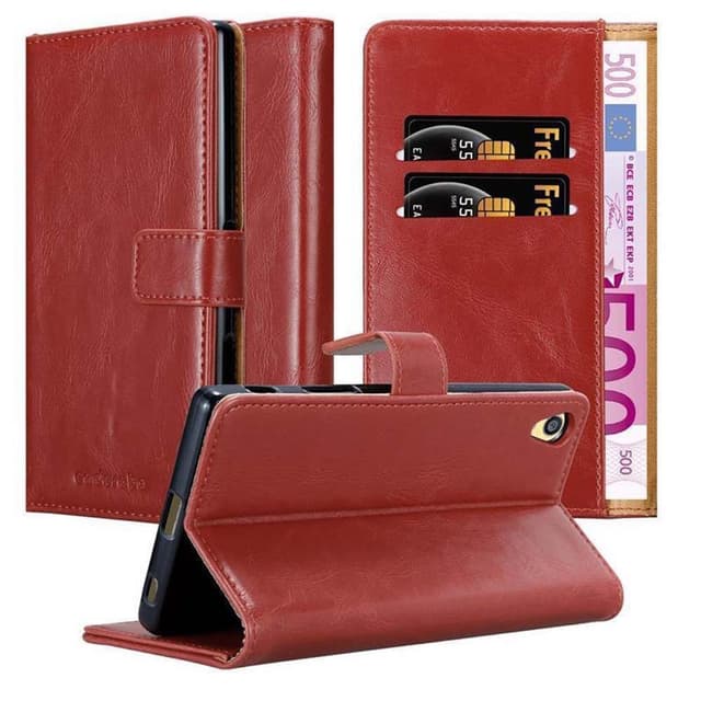 Sony Xperia Z5 PREMIUM lommebokdeksel etui (rød)