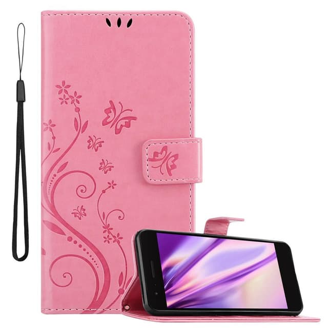 LG K8 2018 / K9 2018 lommebokdeksel Blomster (rosa)