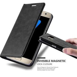Samsung Galaxy S7 Suojakuori Lompakkokotelo (Musta)