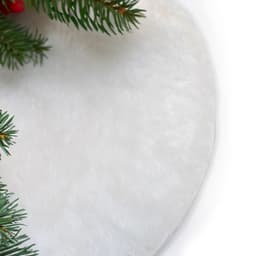 Juletrefot Julematte Dekorasjonsfot (hvit)