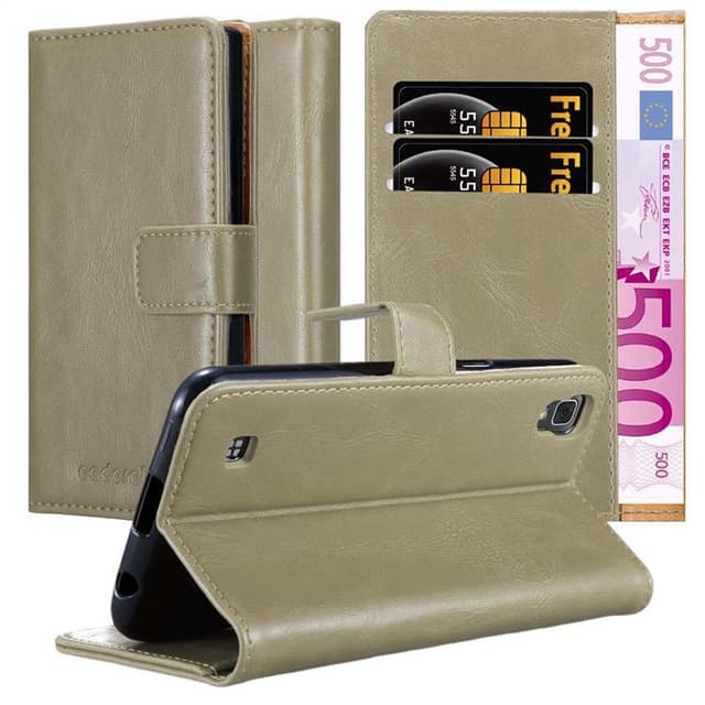 LG X POWER lommebokdeksel etui (brun)